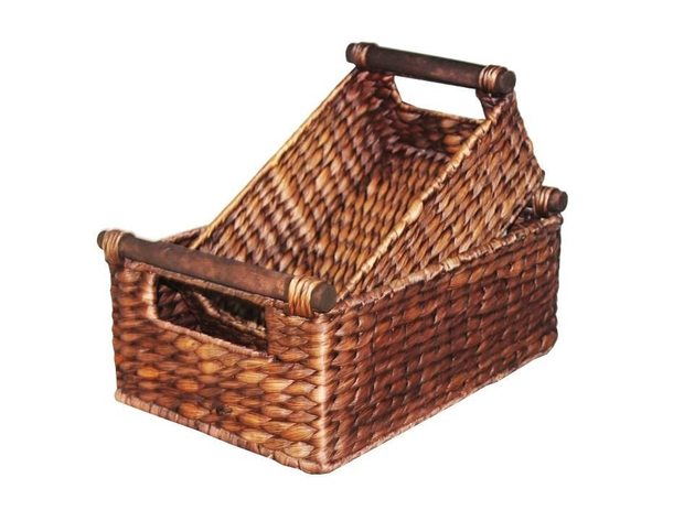 Handwoven water hyacinth storage basket wholesale from Vietnam - HMD Hycraft 2026 collection